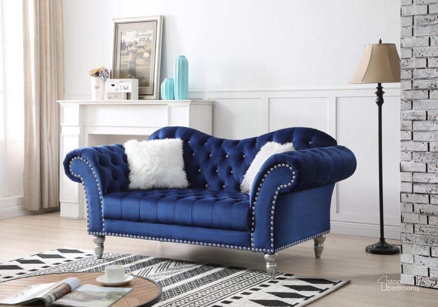 The appearance of Glory Furniture Wilshire G0953A-L Loveseat designed by Glory in the traditional interior design. This blue piece of furniture  was selected by 1StopBedrooms from Wilshire Collection to add a touch of cosiness and style into your home. Sku: G0953A-L-Seat and Back;G0953A-L-Arms. Product Type: Loveseat. Image1