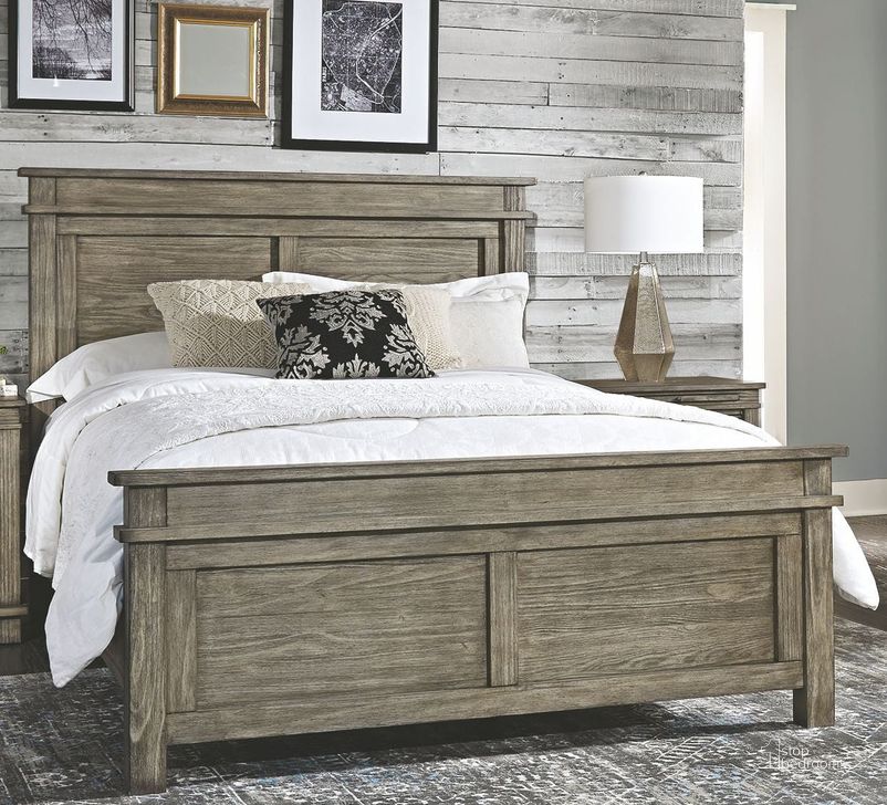 The appearance of Glacier Point Greystone Queen Panel Bed designed by A-America in the rustic / southwestern interior design. This brown piece of furniture  was selected by 1StopBedrooms from Glacier Point Collection to add a touch of cosiness and style into your home. Sku: GLPGR503F;GLPGR503H;GLPGR503P;GLPGR503V. Bed Type: Panel Bed. Product Type: Panel Bed. Bed Size: Queen. Material: Pine. Image1