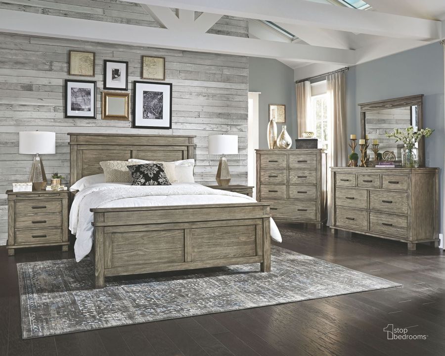 The appearance of Glacier Point Greystone Panel Bedroom Set designed by A-America in the rustic / southwestern interior design. This brown piece of furniture  was selected by 1StopBedrooms from Glacier Point Collection to add a touch of cosiness and style into your home. Sku: GLPGR503F;GLPGR503H;GLPGR503P;GLPGR503V;GLPGR5750. Bed Type: Panel Bed. Product Type: Panel Bed. Bed Size: Queen. Material: Pine. Image1