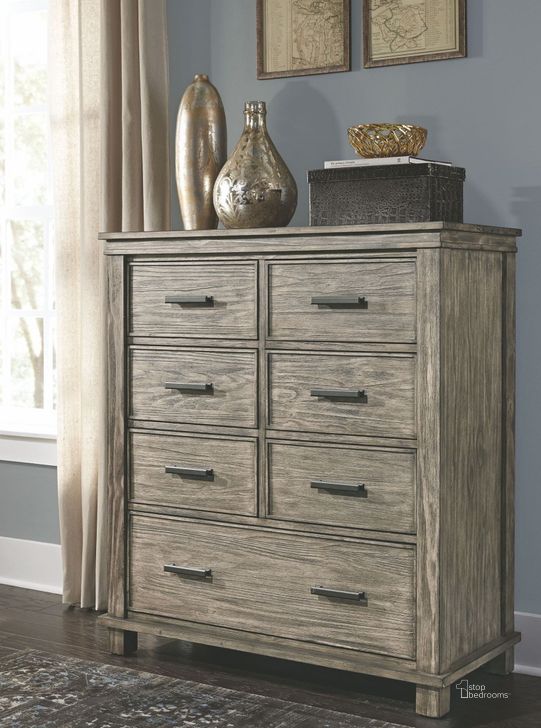 The appearance of Glacier Point Greystone Chest designed by A-America in the rustic / southwestern interior design. This brown piece of furniture  was selected by 1StopBedrooms from Glacier Point Collection to add a touch of cosiness and style into your home. Sku: GLPGR5600. Product Type: Chest. Material: Pine. Image1