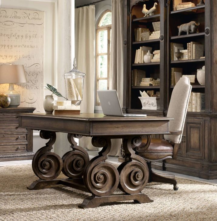 The appearance of Rhapsody Brown Home Office Set designed by Hooker in the traditional interior design. This beige piece of furniture  was selected by 1StopBedrooms from Rhapsody Collection to add a touch of cosiness and style into your home. Sku: 5070-10459;5070-30220. Material: Wood. Product Type: Home Office Set. Image1