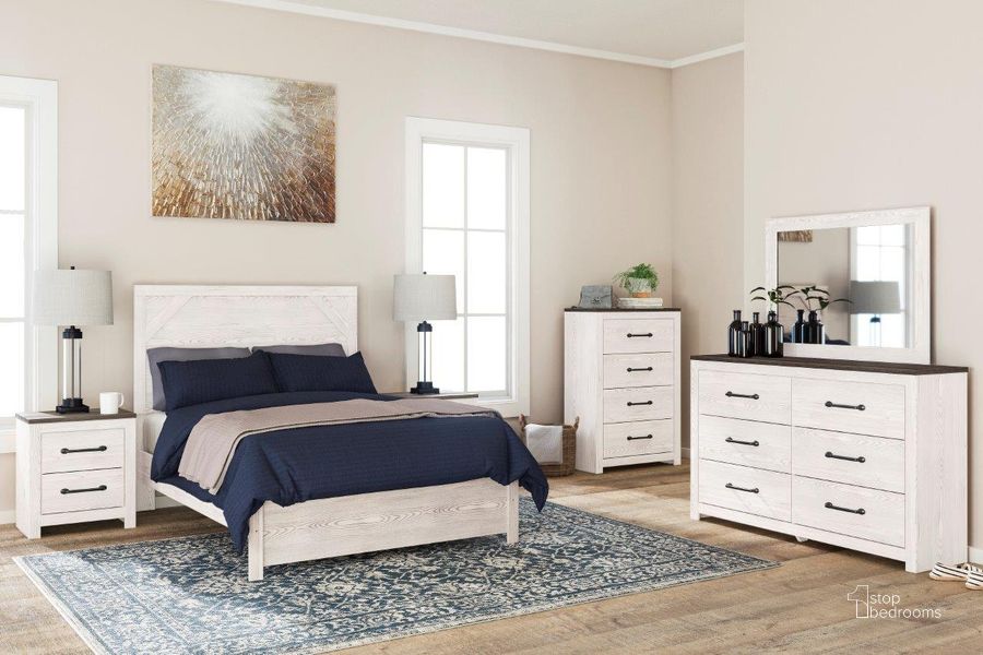 The appearance of Grassmere White/Gray Bedroom Set designed by Isaac Tahari in the transitional interior design. This white/gray piece of furniture  was selected by 1StopBedrooms from Grassmere Collection to add a touch of cosiness and style into your home. Sku: B1190-55;B1190-86;B1190-92. Bed Type: Panel Bed. Material: Wood. Product Type: Panel Bed. Bed Size: Full. Image1