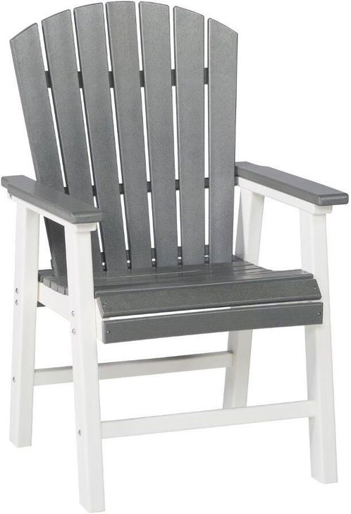 The appearance of Grassways Gray and White Outdoor Chair Set of 2 designed by Isaac Tahari in the transitional interior design. This gray and white piece of furniture  was selected by 1StopBedrooms from Grassways Collection to add a touch of cosiness and style into your home. Sku: P210-601A. Product Type: Outdoor Dining Chair. Image1