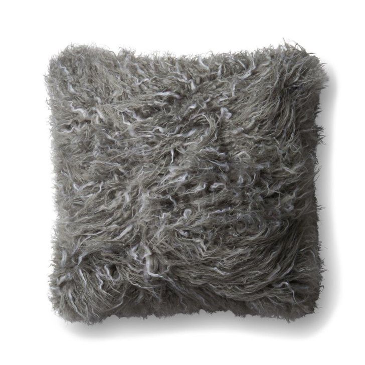 The appearance of Loloi P0598 Grey 22" x 22" Cover Only Pillow designed by Loloi Rugs in the modern / contemporary interior design. This grey piece of furniture  was selected by 1StopBedrooms from Pillows Collection to add a touch of cosiness and style into your home. Sku: P058P0598GY00PIL3. Material: Polyester. Product Type: Pillow Cover. Image1