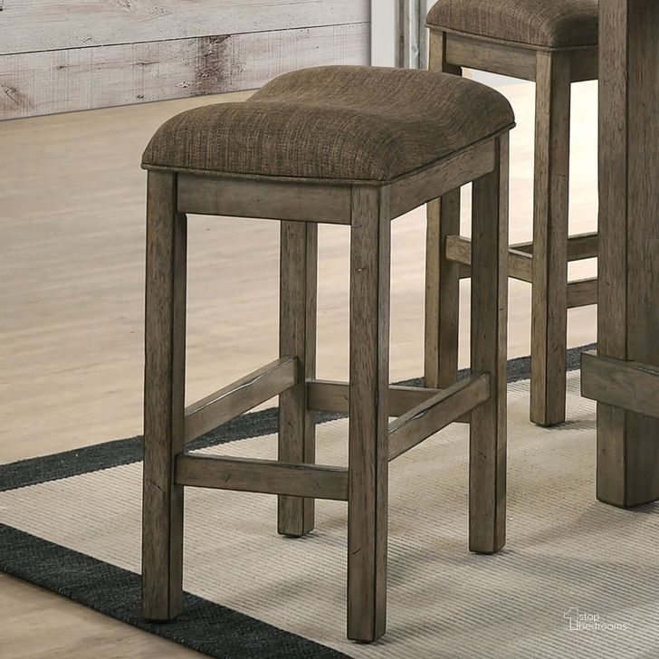 The appearance of Gumboro Counter Height Stool Set of 2 In Chestnut designed by Furniture of America in the rustic / southwestern interior design. This chestnut piece of furniture  was selected by 1StopBedrooms from Gumboro Collection to add a touch of cosiness and style into your home. Sku: CM3547BR-ST-2PK. Material: Wood. Product Type: Barstool. Image1