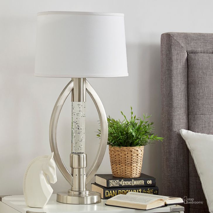 The appearance of Lucian Silver Table Lamp designed by Homelegance in the modern / contemporary interior design. This silver piece of furniture  was selected by 1StopBedrooms from Lucian Collection to add a touch of cosiness and style into your home. Sku: H11761. Material: Metal. Product Type: Table Lamp.