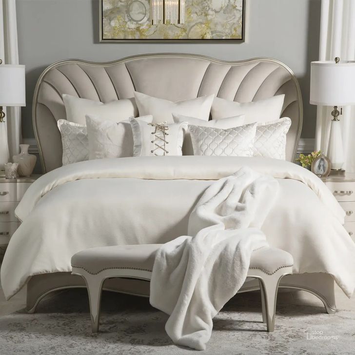 The appearance of Hailey 9 Piece Queen Comforter Set In Ivy designed by AICO in the modern / contemporary interior design. This ivory piece of furniture  was selected by 1StopBedrooms from Hailey Collection to add a touch of cosiness and style into your home. Sku: BCS-QS09-HALEY-IVY. Material: Polyester. Product Type: Comforter Set.