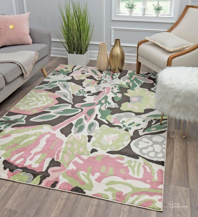 The appearance of Hanna VA15A Summer Bloom Floral Transitional Black 9' x 12' Area Rug designed by Rugs America in the transitional interior design. This black piece of furniture  was selected by 1StopBedrooms from Hanna Collection to add a touch of cosiness and style into your home. Sku: RA30508. Material: Polypropylene. Product Type: Area Rugs. Image1
