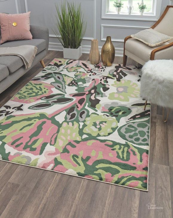 The appearance of Hanna VA15B May Flowers Floral Transitional White 8' x 10' Area Rug designed by Rugs America in the transitional interior design. This white piece of furniture  was selected by 1StopBedrooms from Hanna Collection to add a touch of cosiness and style into your home. Sku: RA28472. Material: Polypropylene. Product Type: Area Rugs. Image1