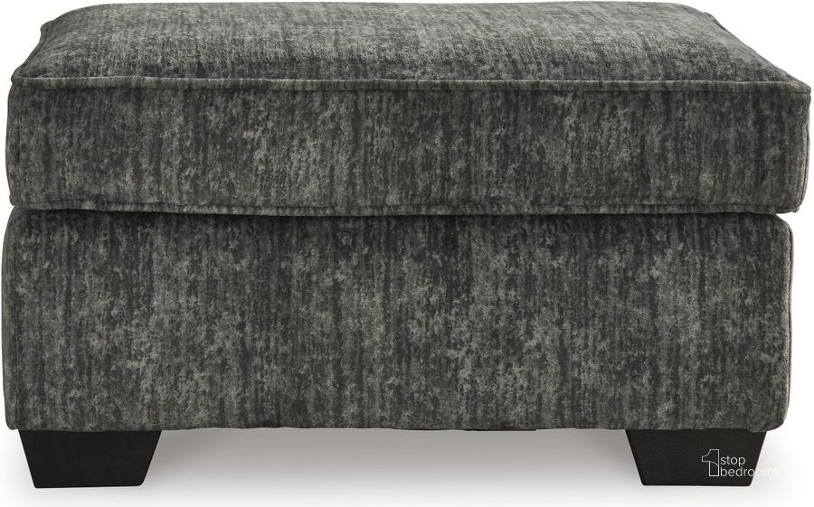 The appearance of Harbowich Gunmetal Ottoman 0qd24534353 designed by Luxe Linea in the modern / contemporary interior design. This gunmetal piece of furniture  was selected by 1StopBedrooms from Harbowich Collection to add a touch of cosiness and style into your home. Sku: 5050414. Material: Fabric. Product Type: Ottoman. Image1