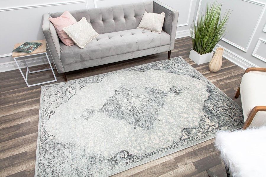 The appearance of Harper HY50H Spring Snowflake Transitional Vintage 5' x 7' Area Rug designed by Rugs America in the transitional interior design. This spring piece of furniture  was selected by 1StopBedrooms from Harper Collection to add a touch of cosiness and style into your home. Sku: RA29377. Material: Polypropylene. Product Type: Area Rugs. Image1
