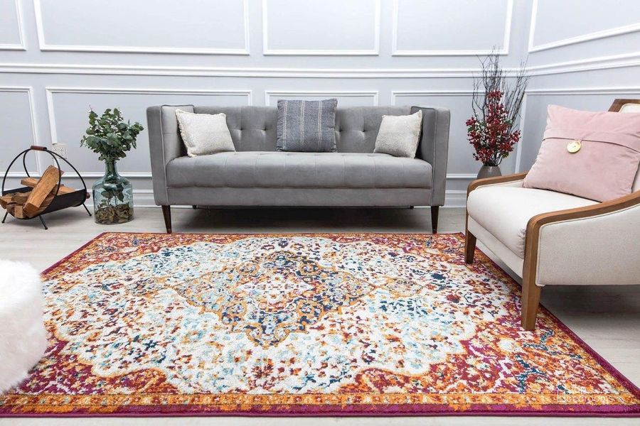 The appearance of Harper HY50Q Amelia Blush Abstract Vintage White 2' x 8' Area Rug designed by Rugs America in the rustic / southwestern interior design. This white piece of furniture  was selected by 1StopBedrooms from Harper Collection to add a touch of cosiness and style into your home. Sku: RA30946. Material: Polypropylene. Product Type: Area Rugs. Image1