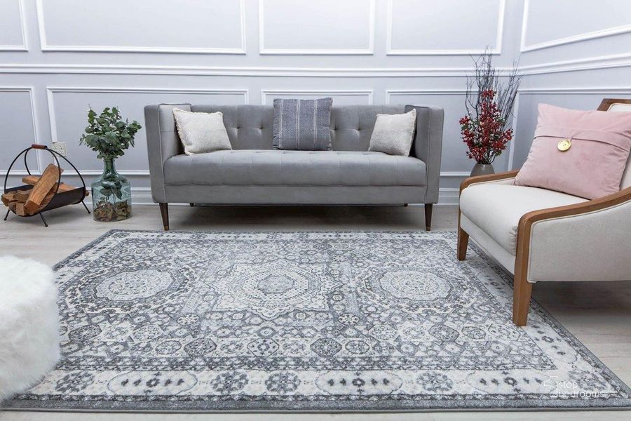 The appearance of Harper HY60H Ice Cube Silver Abstract Vintage Gray 5' x 7' Area Rug designed by Rugs America in the rustic / southwestern interior design. This gray piece of furniture  was selected by 1StopBedrooms from Harper Collection to add a touch of cosiness and style into your home. Sku: RA30979. Material: Polypropylene. Product Type: Area Rugs. Image1