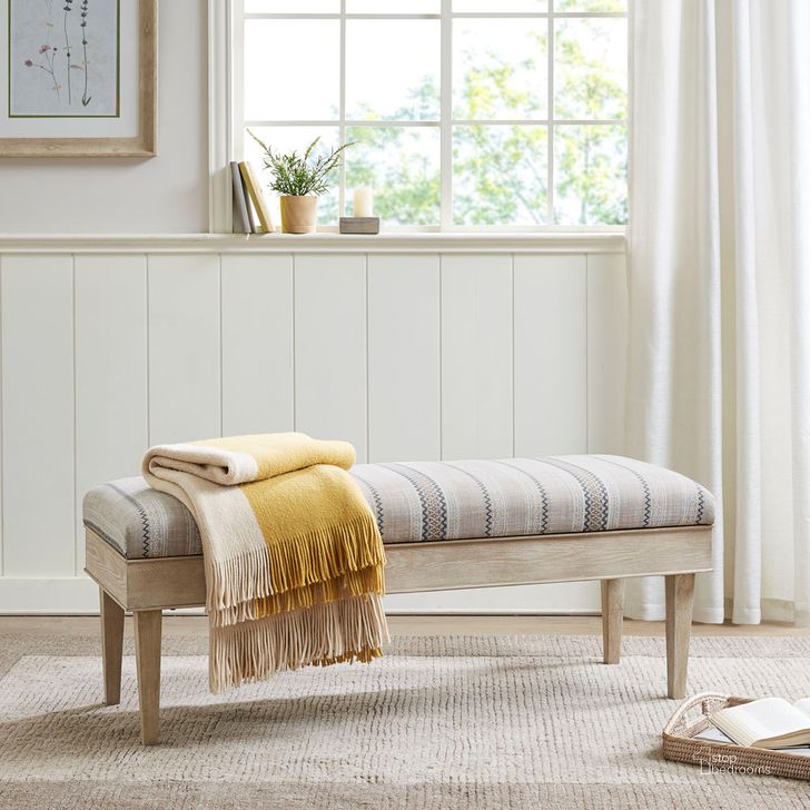 The appearance of Harstrom Storage Bench In Beige Multi designed by Olliix in the country / farmhouse interior design. This beige multi piece of furniture  was selected by 1StopBedrooms from Harstrom Collection to add a touch of cosiness and style into your home. Sku: MT105-0128. Material: Wood. Product Type: Storage Bench. Image1