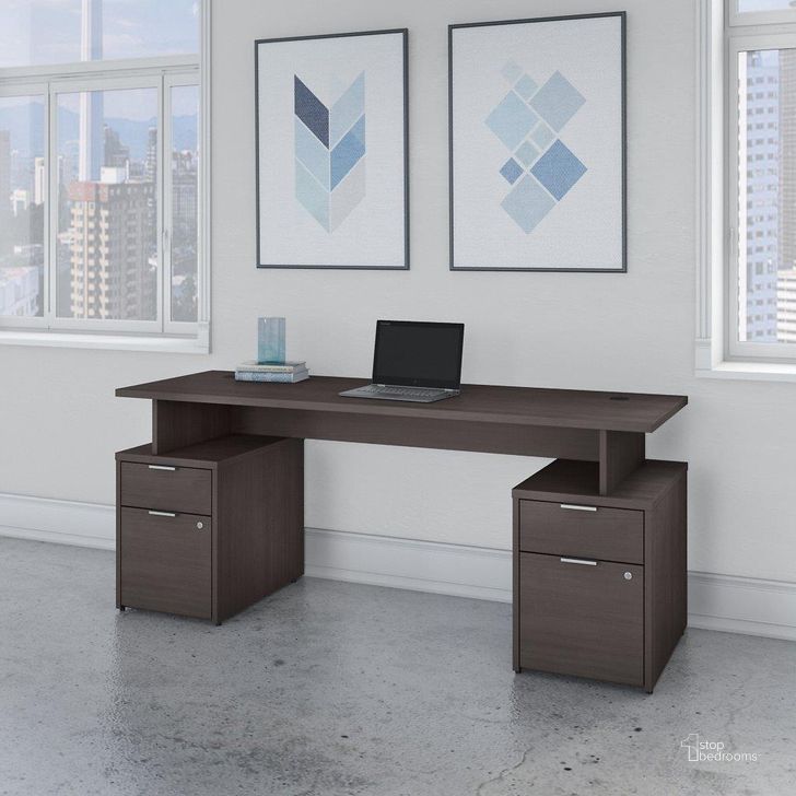 The appearance of Hartles Gray Desk & Hutch 0qb24519835 designed by FineForm in the modern / contemporary interior design. This gray piece of furniture  was selected by 1StopBedrooms from Hartles Collection to add a touch of cosiness and style into your home. Sku: JTN005SGSU. Material: Wood. Product Type: Desk. Image1