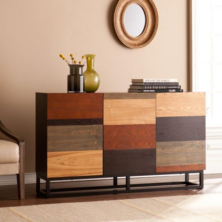 The appearance of Harvey Multi-Tonal Credenza designed by SEI Furniture in the modern / contemporary interior design. This multi piece of furniture  was selected by 1StopBedrooms from Harvey Collection to add a touch of cosiness and style into your home. Sku: CM2348. Product Type: Credenza. Material: MDF. Image1