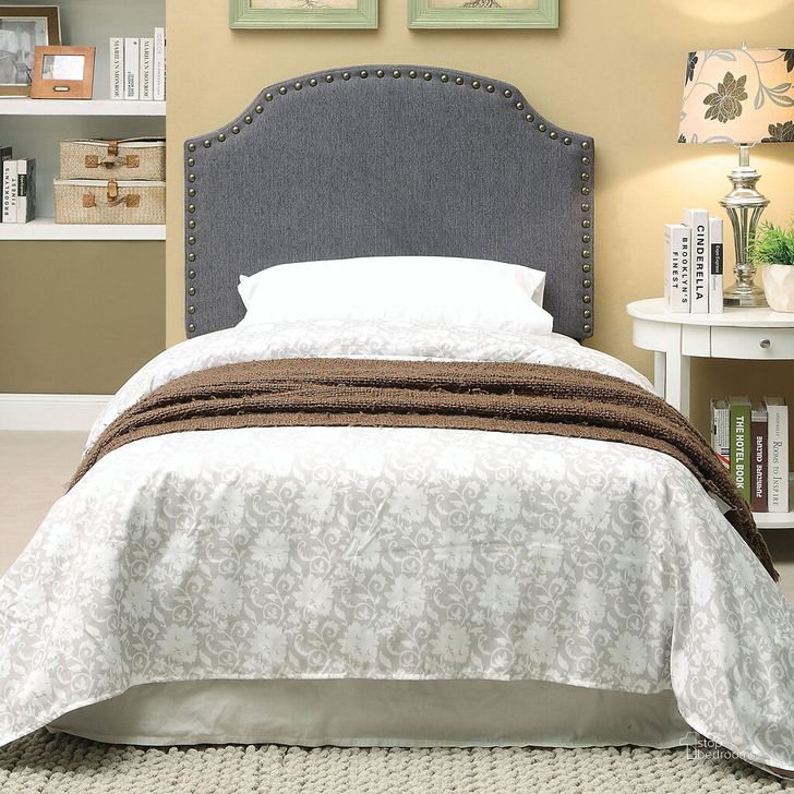 The appearance of Hasselt Twin Headboard In Gray designed by Furniture of America in the transitional interior design. This gray piece of furniture  was selected by 1StopBedrooms from Hasselt Collection to add a touch of cosiness and style into your home. Sku: CM7880GY-HB-T. Material: Wood. Product Type: Headboard. Bed Size: Twin. Image1
