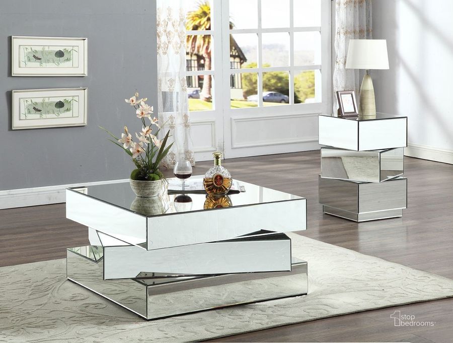 The appearance of Haven Occasional Table Set designed by Meridian in the modern / contemporary interior design. This chrome piece of furniture  was selected by 1StopBedrooms from Haven Collection to add a touch of cosiness and style into your home. Sku: 228-C;228-E. Product Type: Occasional Table Set. Image1