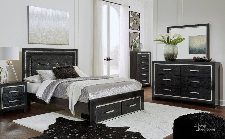 The appearance of Hawksville Black Panel Bed Bedroom Set 0qd24303890 designed by Luxe Linea in the modern / contemporary interior design. This black piece of furniture  was selected by 1StopBedrooms from Hawksville Collection to add a touch of cosiness and style into your home. Sku: B1420-54S;B1420-57;B1420-96;B1420-92. Bed Type: Storage Bed. Material: Wood. Product Type: Storage Bed. Bed Size: Queen. Image1