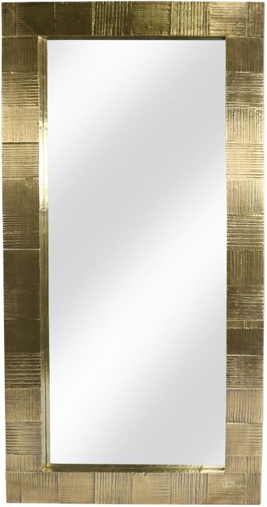 The appearance of Hayes Tall Mirror In Gold designed by Moti in the  interior design. This gold piece of furniture  was selected by 1StopBedrooms from Hayes Collection to add a touch of cosiness and style into your home. Sku: 82017005. Material: Metal. Product Type: Accent Mirror.