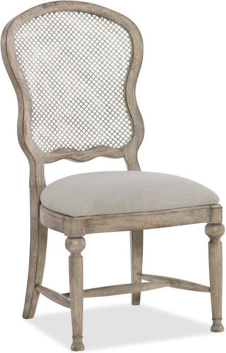 The appearance of Boheme Gray Gaston Metal Back Side Chair Set of 2 designed by Hooker in the traditional interior design. This grey piece of furniture  was selected by 1StopBedrooms from Boheme Collection to add a touch of cosiness and style into your home. Sku: 5750-75411-LTWD. Material: Fabric. Product Type: Side Chair. Image1
