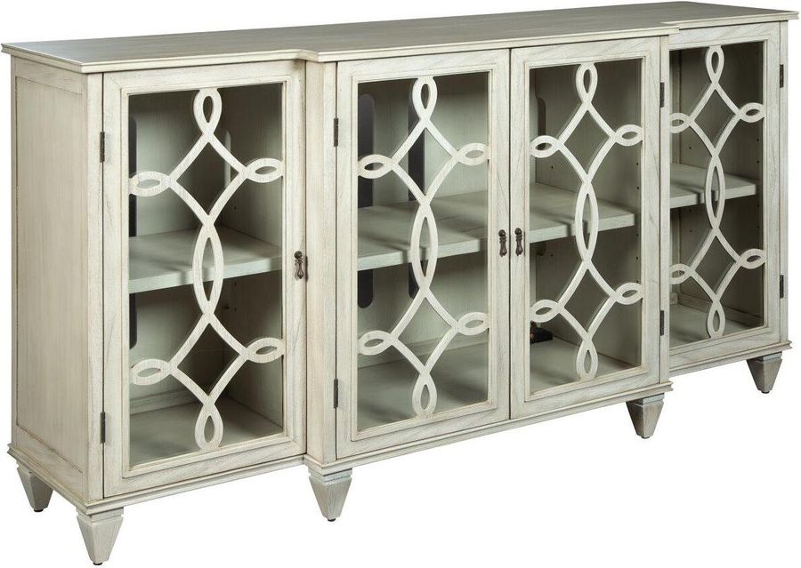 The appearance of Hekman Accents Entertainment Center Breakfront Doors designed by Hekman in the transitional interior design. This gray piece of furniture  was selected by 1StopBedrooms from Accents Collection to add a touch of cosiness and style into your home. Sku: 28531. Product Type: Entertainment Center. Image1