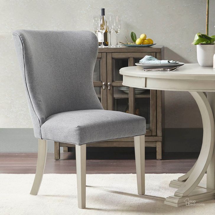 The appearance of Helena Dining Chair In Light Grey designed by Olliix in the traditional interior design. This light grey piece of furniture  was selected by 1StopBedrooms from Helena Collection to add a touch of cosiness and style into your home. Sku: MPS108-0294. Material: Wood. Product Type: Dining Chair. Image1