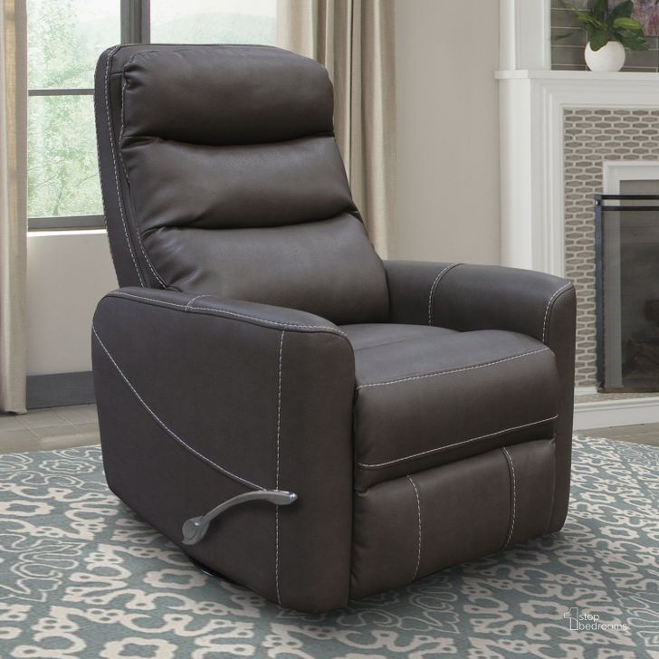 The appearance of Hercules Haze Swivel Glider Recliner with Articulating Headrest designed by Parker House in the modern / contemporary interior design. This gray piece of furniture  was selected by 1StopBedrooms from Hercules Collection to add a touch of cosiness and style into your home. Sku: MHER#812GS-HAZ. Material: Polyester. Product Type: Recliners and Rocker.