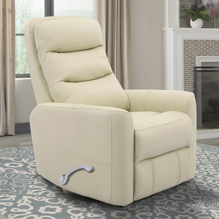 The appearance of Hercules Oyster Swivel Glider Recliner with Articulating Headrest designed by Parker House in the modern / contemporary interior design. This cream piece of furniture  was selected by 1StopBedrooms from Hercules Collection to add a touch of cosiness and style into your home. Sku: MHER#812GS-OYS. Material: Polyester. Product Type: Recliners and Rocker. Image1