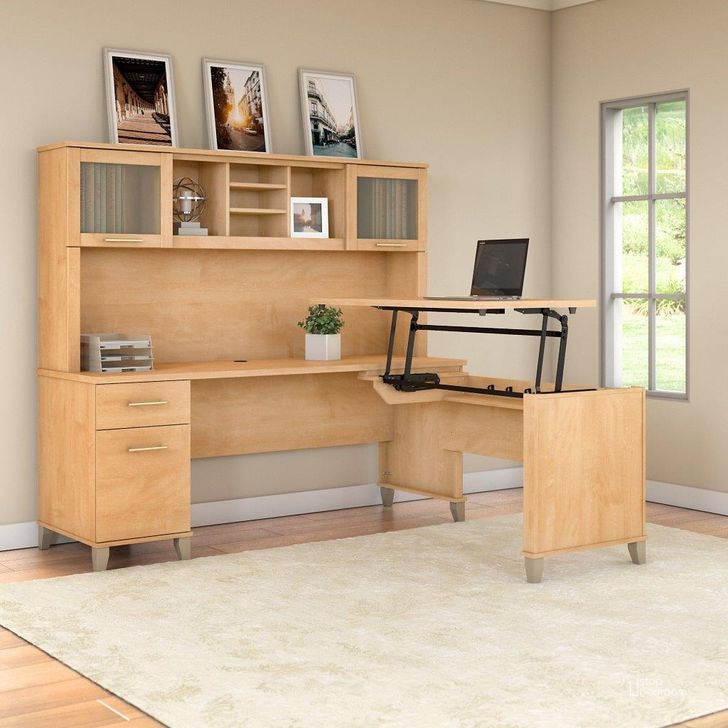 The appearance of Hilfordania Maple Cross Desk & Hutch Home Office Desk with Hutch 0qc24510733 designed by Boho House in the modern / contemporary interior design. This maple cross piece of furniture  was selected by 1StopBedrooms from Hilfordania Collection to add a touch of cosiness and style into your home. Sku: SET015MC. Product Type: Desk & Hutch. Image1