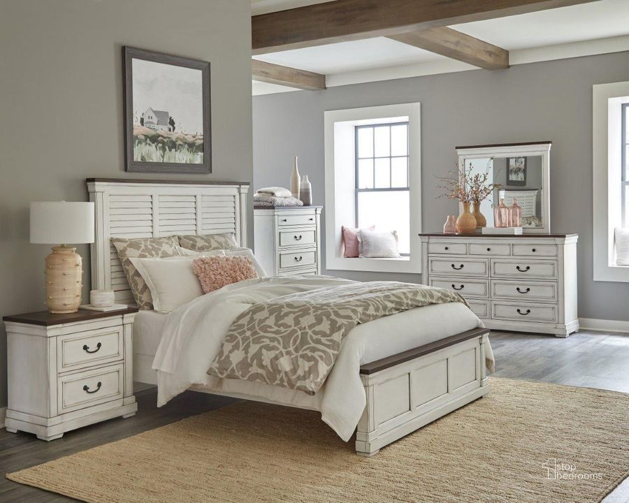 The appearance of Hillcrest Dark Rum And White Panel Bedroom Set designed by Coaster in the transitional interior design. This white piece of furniture  was selected by 1StopBedrooms from Hillcrest Collection to add a touch of cosiness and style into your home. Sku: 223351QB1;223351QB2;223351QB3;223352. Bed Type: Panel Bed. Material: Wood. Product Type: Panel Bed. Bed Size: Queen. Image1