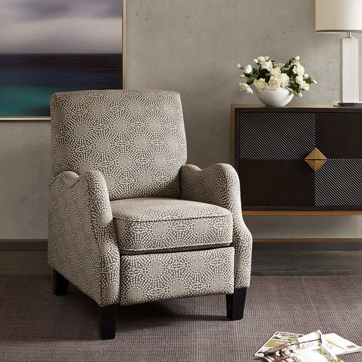 The appearance of Hoffman Push Back Recliner In Beige Multi designed by Olliix in the transitional interior design. This beige multi piece of furniture  was selected by 1StopBedrooms from Hoffman Collection to add a touch of cosiness and style into your home. Sku: MP103-0247. Material: Wood. Product Type: Recliner. Image1