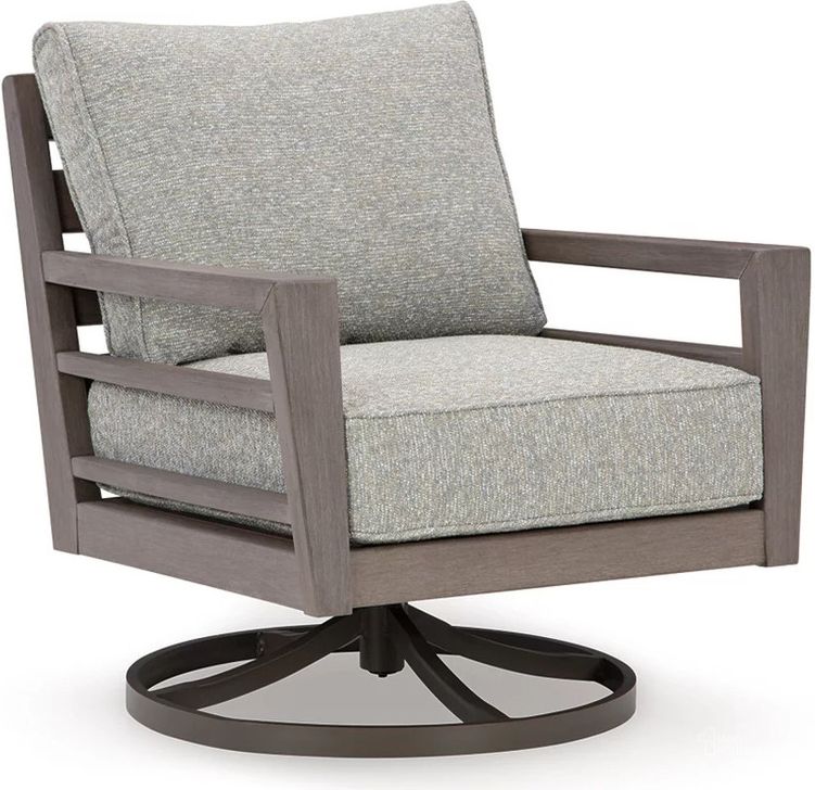 The appearance of Hollismore Gray/Brown Outdoor Chair designed by Atelier Home in the modern / contemporary interior design. This gray/brown piece of furniture  was selected by 1StopBedrooms from Hollismore Collection to add a touch of cosiness and style into your home. Sku: P564-821. Material: Fabric. Product Type: Outdoor Lounge Chair. Image1