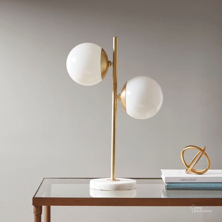 The appearance of Holloway Table Lamp In White/Gold designed by Olliix in the modern / contemporary interior design. This white/gold piece of furniture  was selected by 1StopBedrooms from Holloway Collection to add a touch of cosiness and style into your home. Sku: MPS153-0086. Material: Metal. Product Type: Table Lamp. Image1