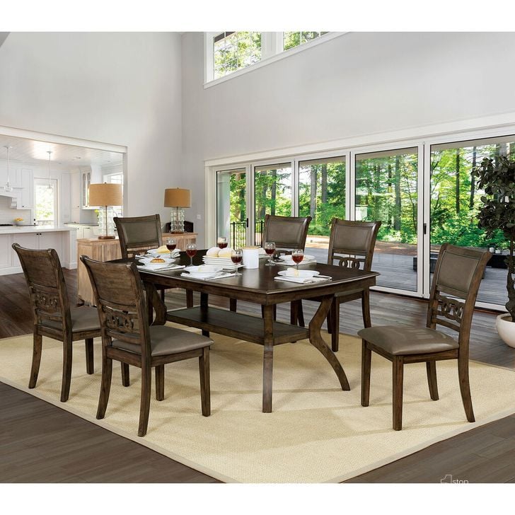 The appearance of Holly Dining Table In Antique Walnut and Warm Gray designed by Furniture of America in the transitional interior design. This walnut and grey piece of furniture  was selected by 1StopBedrooms from Holly Collection to add a touch of cosiness and style into your home. Sku: CM3023T. Table Base Style: Storage. Table Top Shape: Round. Material: Wood. Product Type: Dining Table. Size: 40.