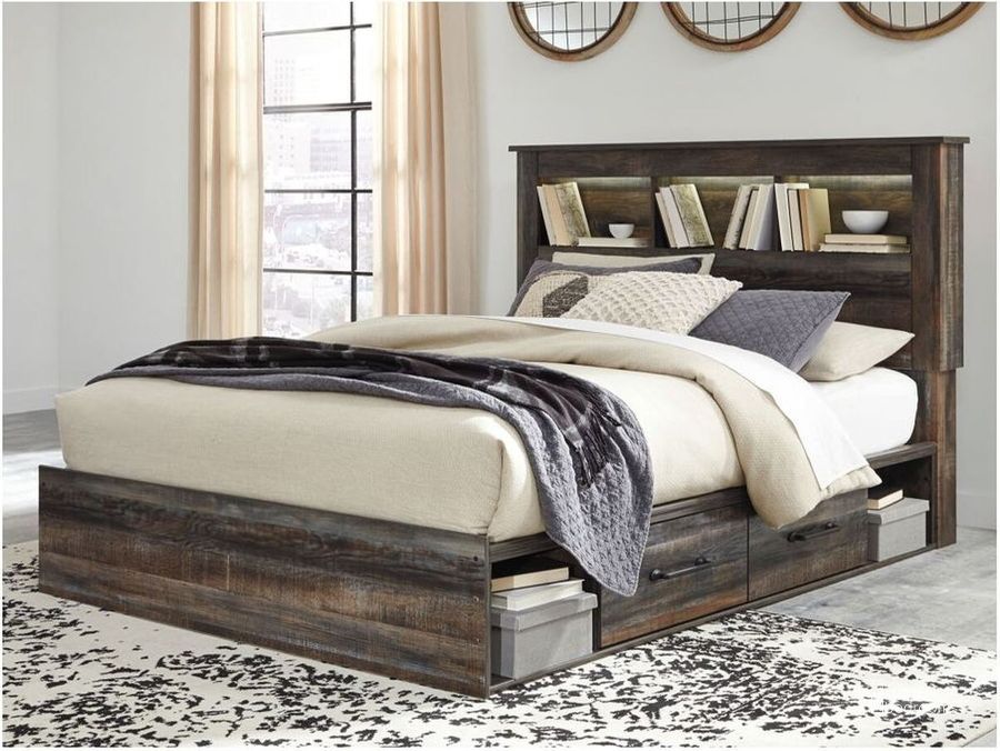 The appearance of Hollylinne Multi Panel Bed Bedroom Set 0qd2382278 designed by Leisure Living in the rustic / southwestern interior design. This multi piece of furniture  was selected by 1StopBedrooms from Hollylinne Collection to add a touch of cosiness and style into your home. Sku: B211-65;B211-54;B211-160;B100-13;B211-92. Bed Type: Storage Bed. Material: Wood. Product Type: Storage Bed. Bed Size: Queen. Image1