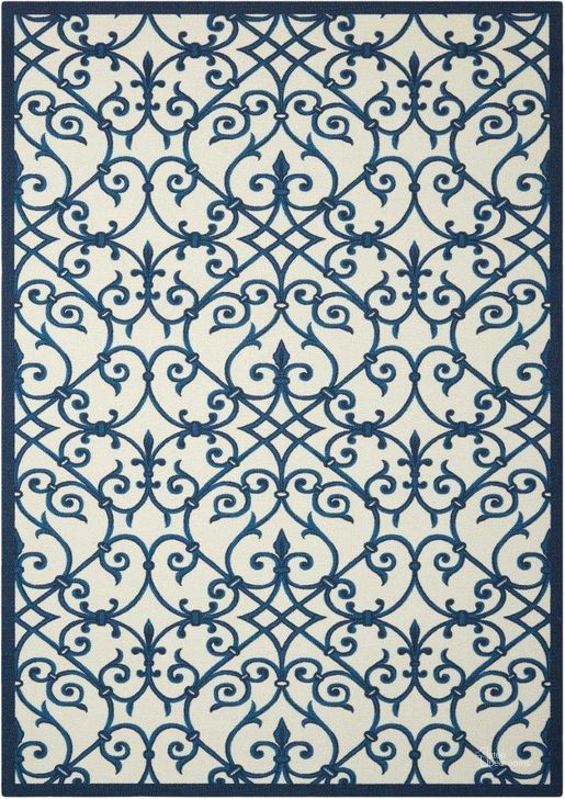 The appearance of Home And Garden Blue 10 X 13 Area Rug designed by Nourison in the transitional interior design. This blue piece of furniture  was selected by 1StopBedrooms from Home And Garden Collection to add a touch of cosiness and style into your home. Sku: 99446337320. Material: Polyester. Product Type: Area Rugs. Image1