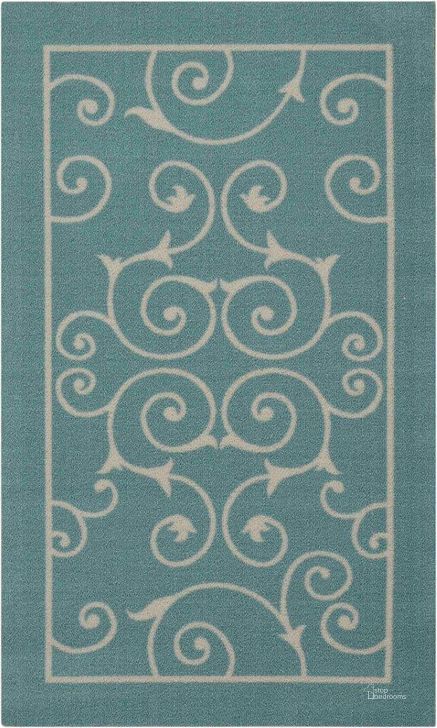 The appearance of Home And Garden Light Blue 2 X 4 Area Rug designed by Nourison in the transitional interior design. This light blue piece of furniture  was selected by 1StopBedrooms from Home And Garden Collection to add a touch of cosiness and style into your home. Sku: 99446336477. Material: Polyester. Product Type: Area Rugs. Image1