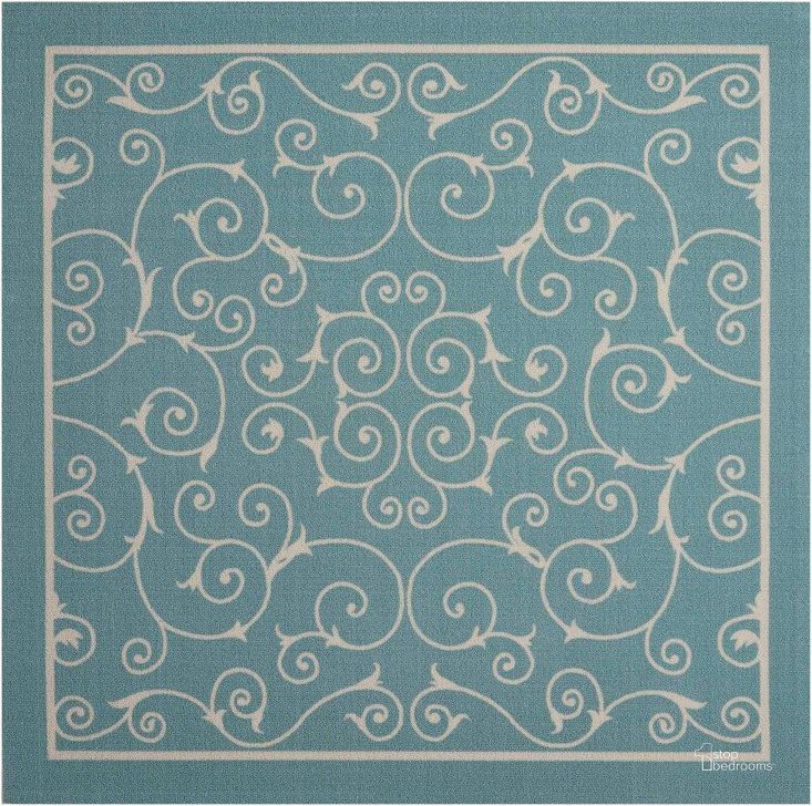 The appearance of Home And Garden Light Blue 5 Square Area Rug designed by Nourison in the transitional interior design. This light blue piece of furniture  was selected by 1StopBedrooms from Home And Garden Collection to add a touch of cosiness and style into your home. Sku: 99446336439. Material: Polyester. Product Type: Area Rugs. Image1