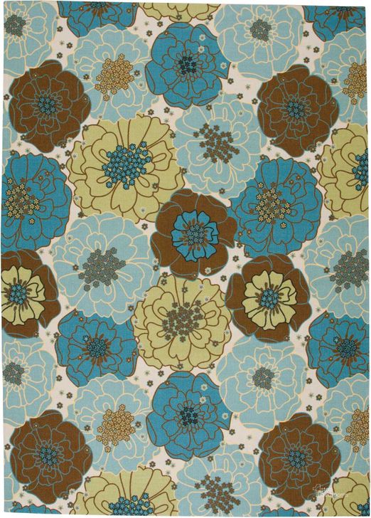 The appearance of Home And Garden Light Blue 8 X 11 Area Rug designed by Nourison in the modern / contemporary interior design. This light blue piece of furniture  was selected by 1StopBedrooms from Home And Garden Collection to add a touch of cosiness and style into your home. Sku: 99446111975. Material: Polyester. Product Type: Area Rugs. Image1