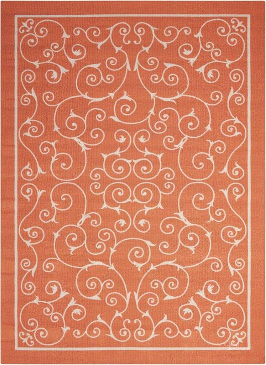 The appearance of Home And Garden Orange 8 X 11 Area Rug designed by Nourison in the transitional interior design. This orange piece of furniture  was selected by 1StopBedrooms from Home And Garden Collection to add a touch of cosiness and style into your home. Sku: 99446112071. Material: Polyester. Product Type: Area Rugs. Image1