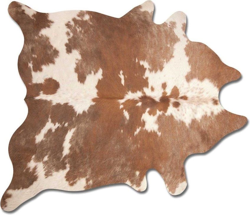 The appearance of Homeroots Brown And White Cowhide Rug 293173 designed by Homeroots in the modern / contemporary interior design. This white and brown piece of furniture  was selected by 1StopBedrooms from  to add a touch of cosiness and style into your home. Sku: 293173. Material: Leather. Product Type: Area Rugs. Image1