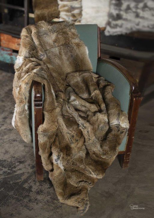 The appearance of Homeroots Natural Rabbit Fur Hazelnut Throw Blanket 358169 designed by Homeroots in the modern / contemporary interior design. This hazelnut piece of furniture  was selected by 1StopBedrooms from  to add a touch of cosiness and style into your home. Sku: 358169. Product Type: Throw. Material: Fur. Image1
