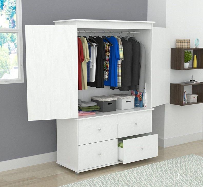 The appearance of Homeroots White Solid Composite Wood Dresser With 2 Doors And 4 Drawers designed by Homeroots in the modern / contemporary interior design. This white piece of furniture  was selected by 1StopBedrooms from  to add a touch of cosiness and style into your home. Sku: 249837. Material: Wood. Product Type: Dresser. Image1