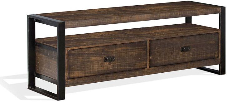The appearance of Homestead 64 Inch TV Console designed by Sunny Design in the industrial interior design. This tobacco piece of furniture  was selected by 1StopBedrooms from Homestead Collection to add a touch of cosiness and style into your home. Sku: 3568TL2-64. Material: Wood. Product Type: TV Console. Image1