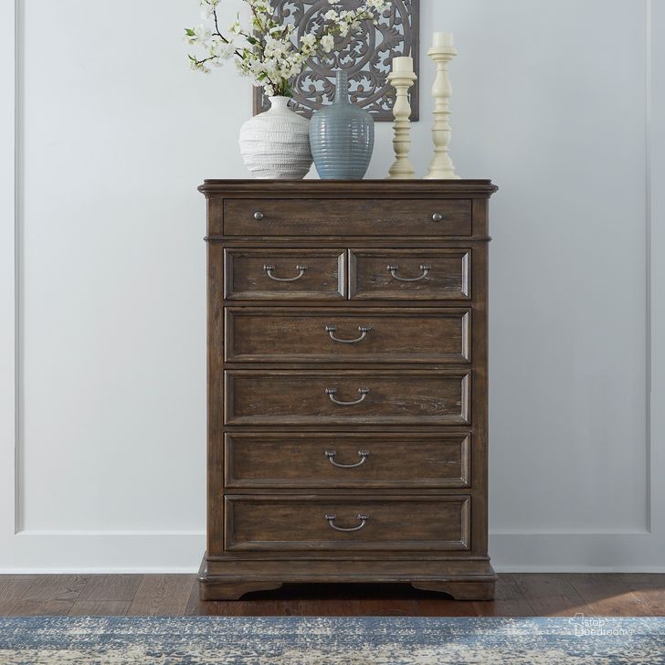 The appearance of Homestead Drawer Chest designed by Liberty in the traditional interior design. This burnished sage piece of furniture  was selected by 1StopBedrooms from Homestead Collection to add a touch of cosiness and style into your home. Sku: 693-BR41. Material: Wood. Product Type: Chest.