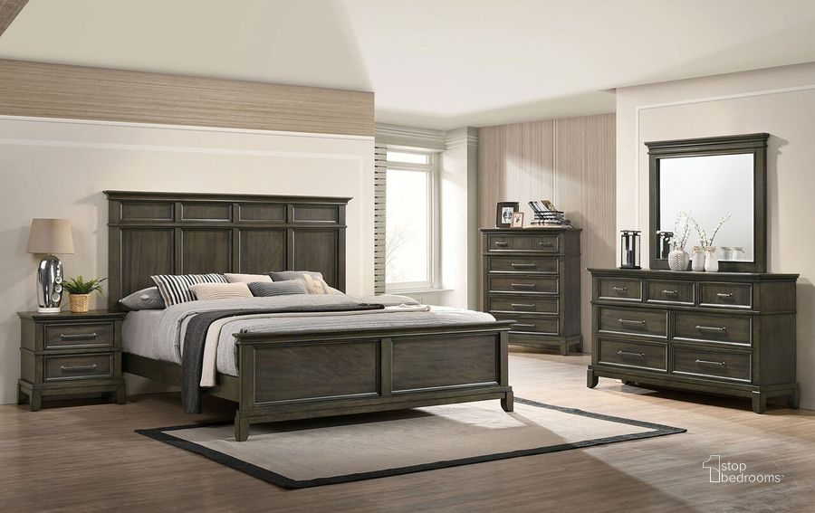 The appearance of Houston California King Bed In Gray designed by Furniture of America in the traditional interior design. This gray piece of furniture  was selected by 1StopBedrooms from Houston Collection to add a touch of cosiness and style into your home. Sku: CM7221GY-K-HBFB;CM7221GY-CK-R. Bed Type: Panel Bed. Material: Wood. Product Type: Panel Bed. Bed Size: California King. Image1