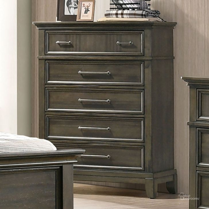 The appearance of Houston Chest In Gray designed by Furniture of America in the traditional interior design. This gray piece of furniture  was selected by 1StopBedrooms from Houston Collection to add a touch of cosiness and style into your home. Sku: CM7221GY-C. Material: Wood. Product Type: Chest. Image1