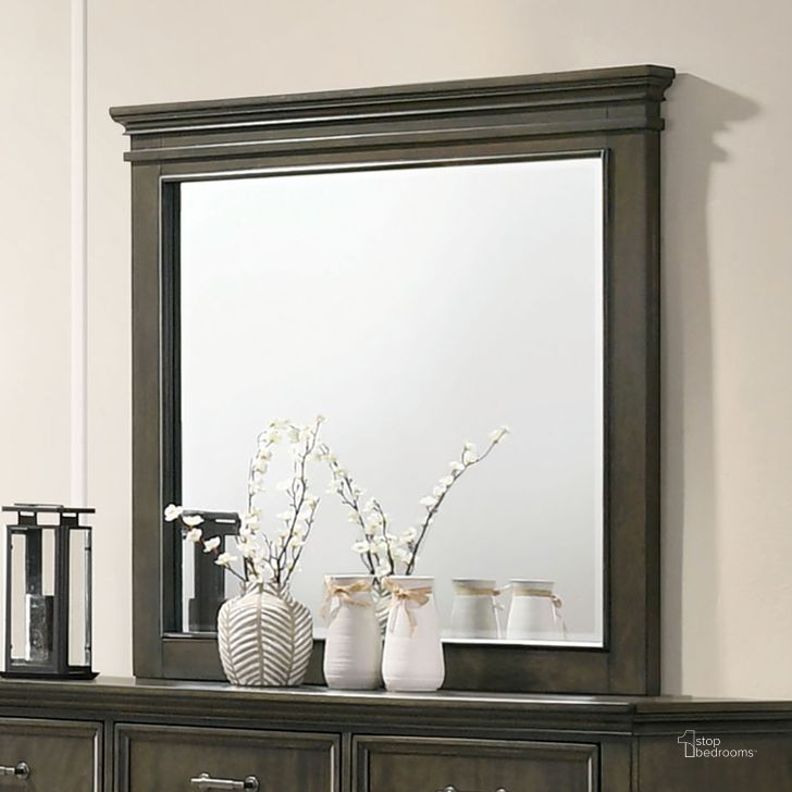 The appearance of Houston Mirror In Gray designed by Furniture of America in the traditional interior design. This gray piece of furniture  was selected by 1StopBedrooms from Houston Collection to add a touch of cosiness and style into your home. Sku: CM7221GY-M. Material: Wood. Product Type: Accent Mirror. Image1