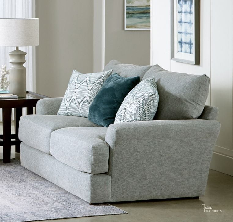 The appearance of Howell Loveseat In Seafoam designed by Jackson in the traditional interior design. This seafoam piece of furniture  was selected by 1StopBedrooms from Howell Collection to add a touch of cosiness and style into your home. Sku: 348202161735172635. Material: Fabric. Product Type: Loveseat. Image1